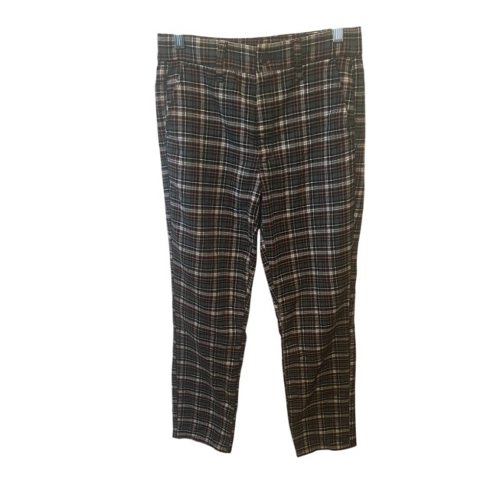 American Eagle Super Hi-Rise Skinny Plaid Trousers